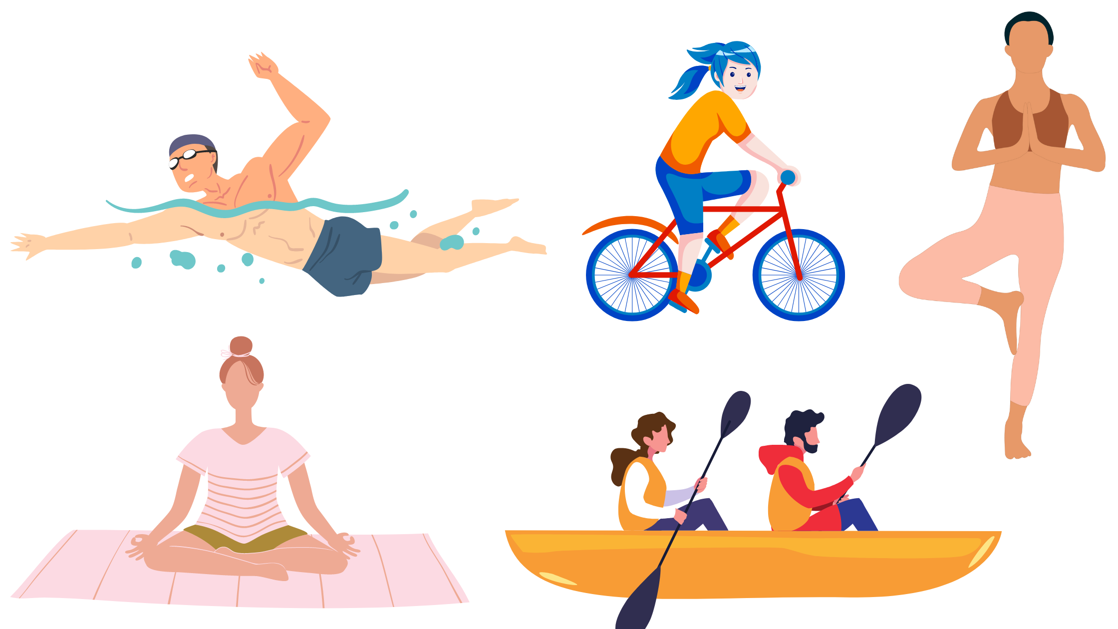 alcune attività consentite anche in presenza di spondilolistesi sono il nuoto a stile libero, il ciclismo, la canoa, pilates e yoga